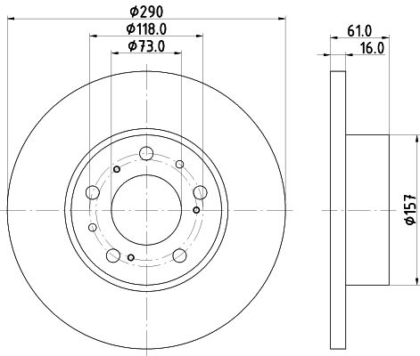 HELLA PAGID Bremžu diski 8DD 355 101-781